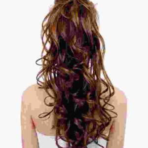 Long curly hair brown wig